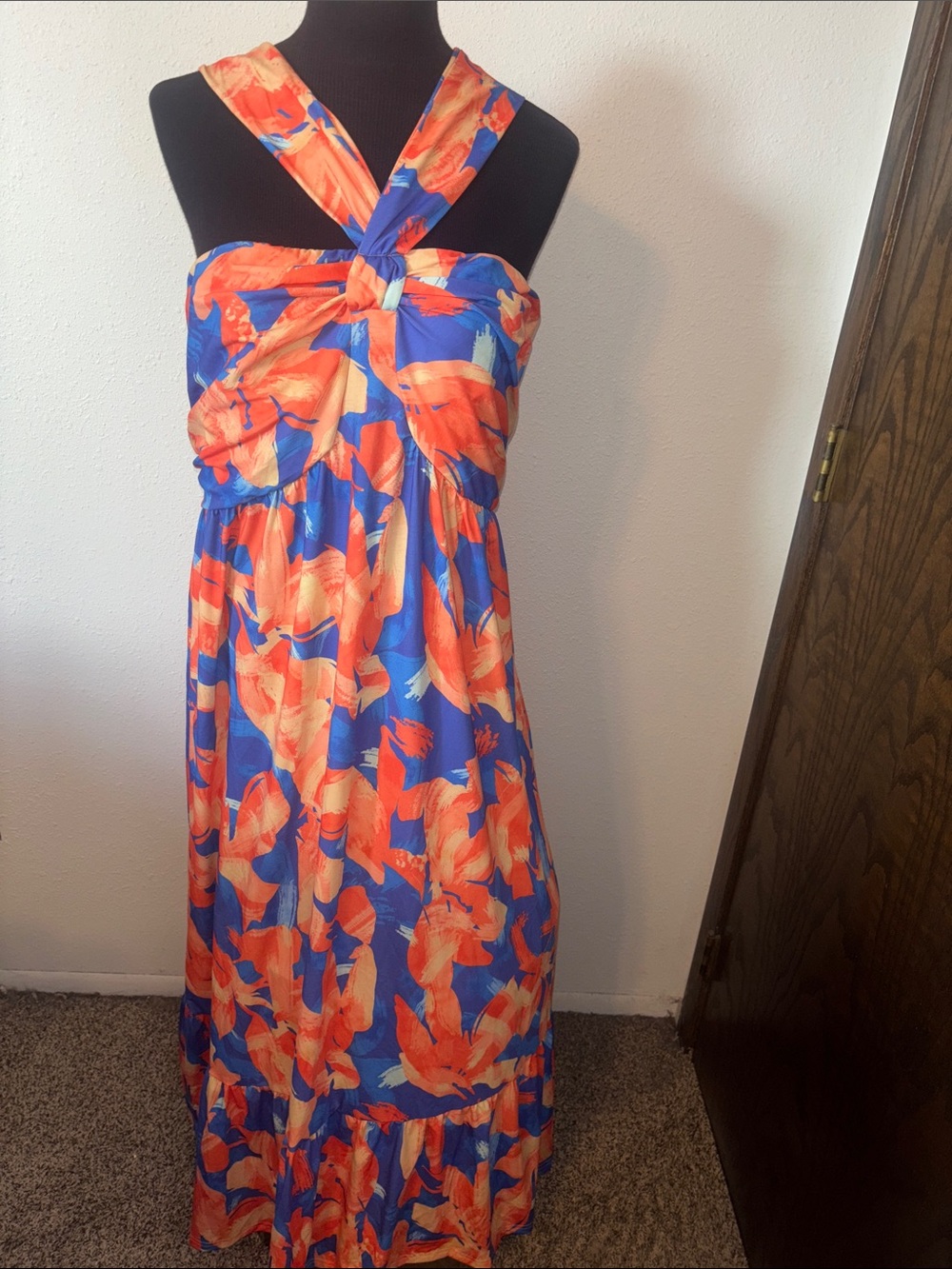 Grace Karin Colorful Tropical Maxi Dress size 2X